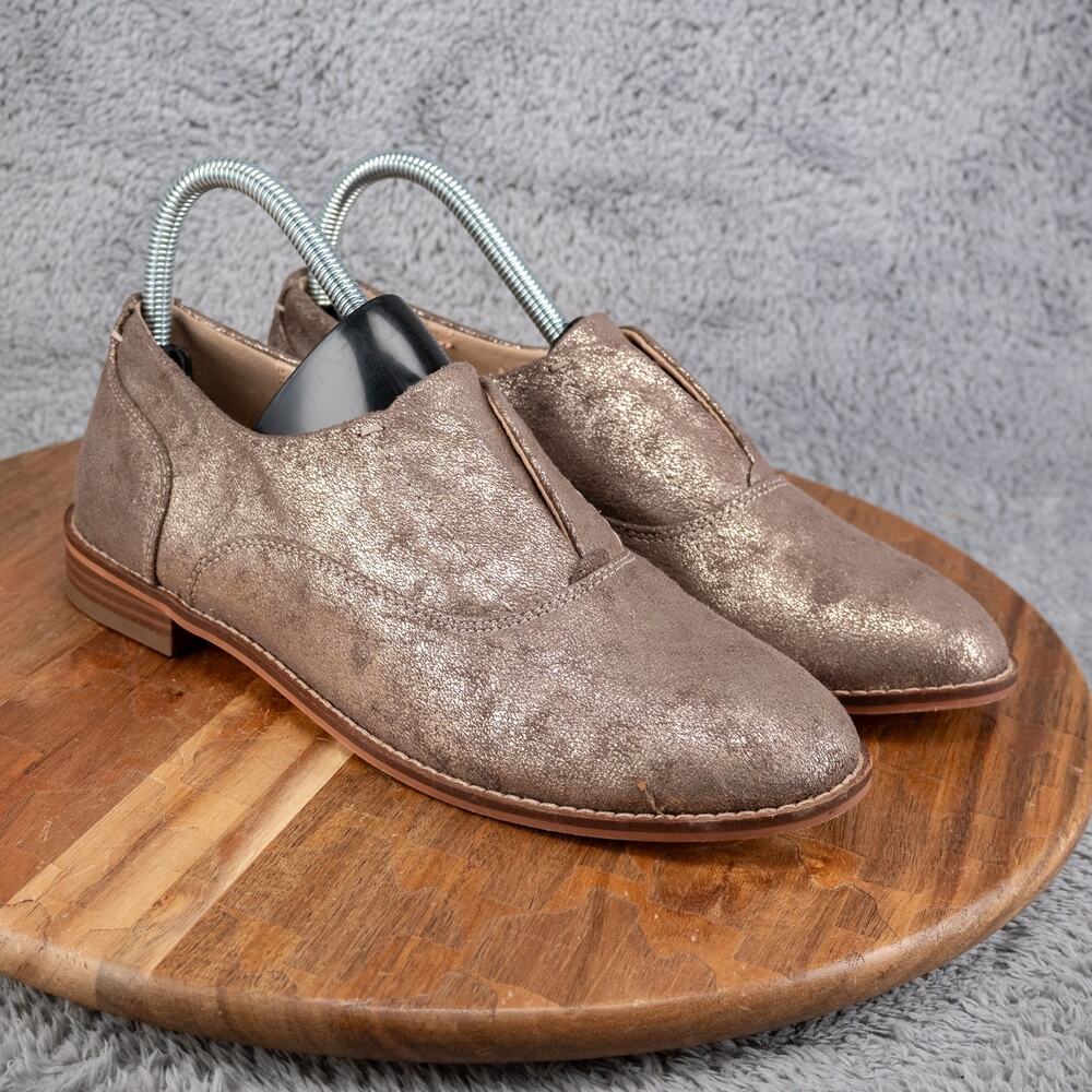 Monroe & Main Womens Comfort Shoes‎ Metallic Slip On Low Heels Round Toe 8 M